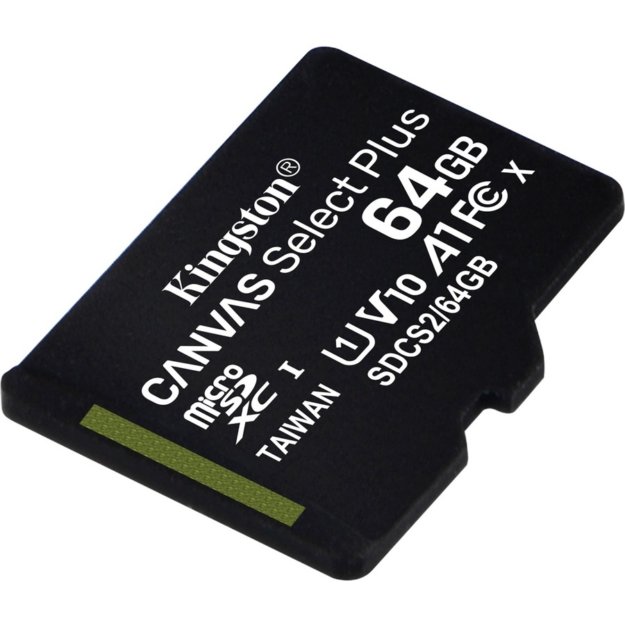 Kingston Canvas Select Plus SDCS2 64 GB Class 10/UHS-I (U1) microSDXC - 1 Pack