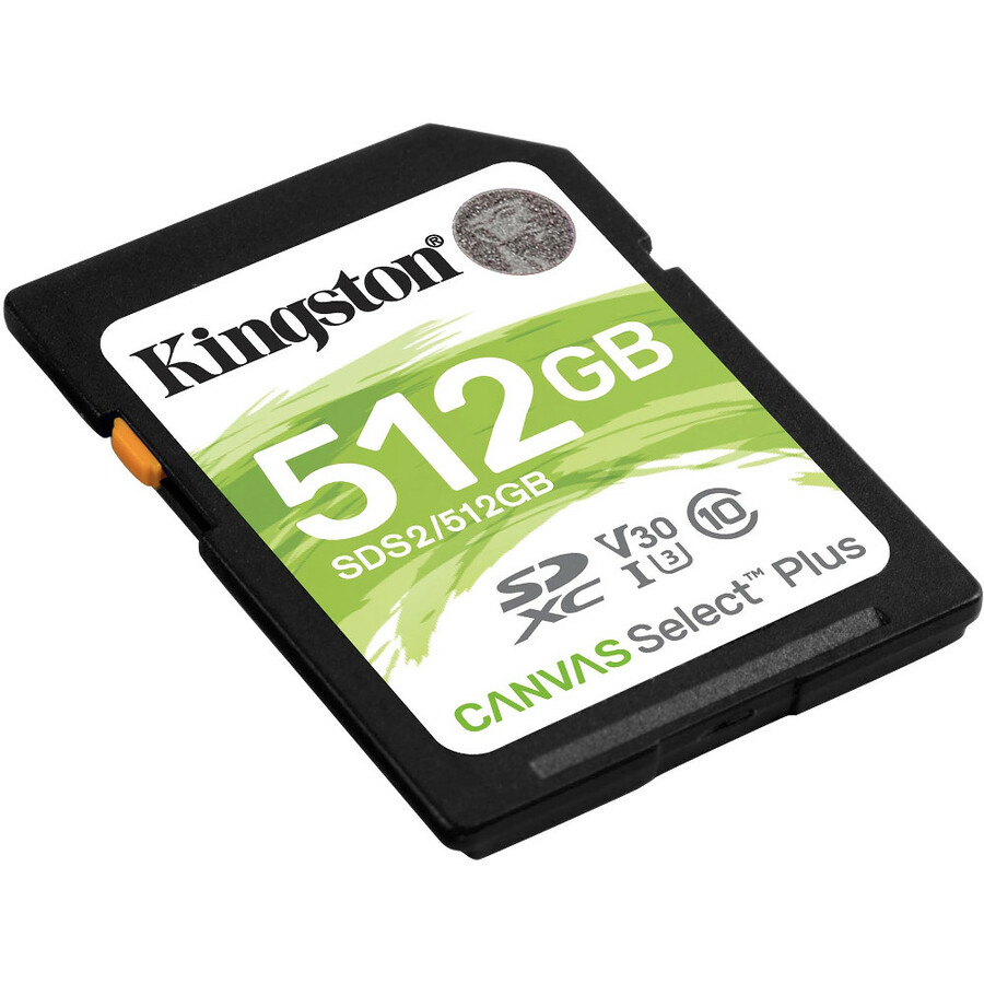 Kingston Canvas Select Plus SDS2 512 GB Class 10/UHS-I (U3) SDXC - 1 Pack