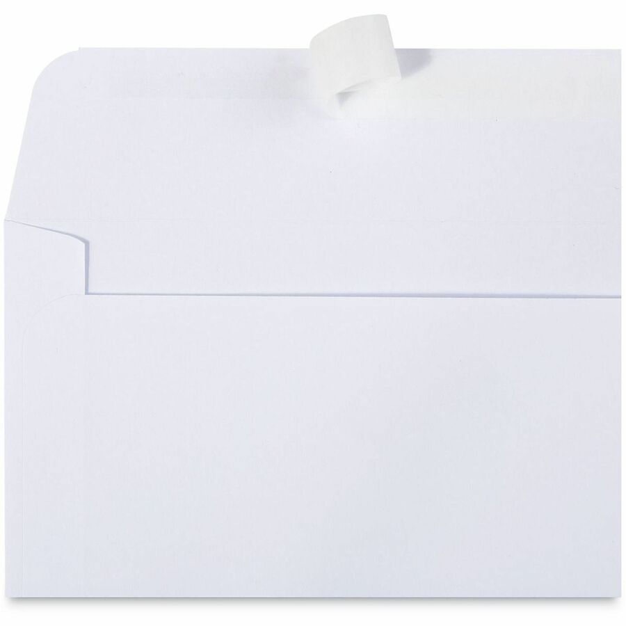 Universal Envelope - Business - #6 3/4 - 24 lb - Self Adhesive - White - Paper Stock - 100 / Box