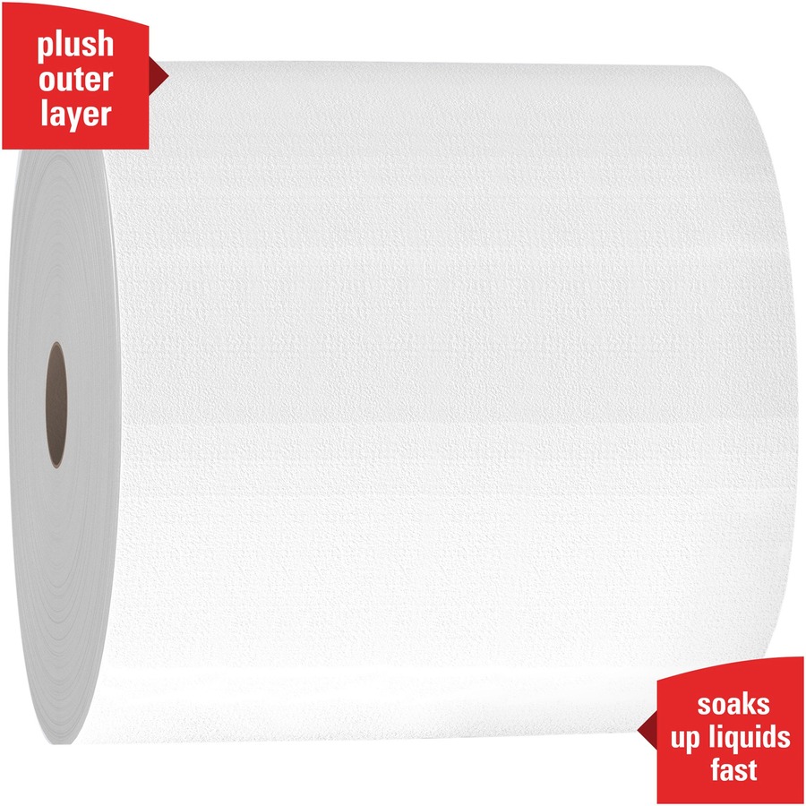 Wypall L40 Towels - 12.50" x 13.40" - 750 Sheets/Roll - White, Blue - Cellulose - Absorbent, Strong, Soft, Disposable - For General Purpose - 750 / Ro