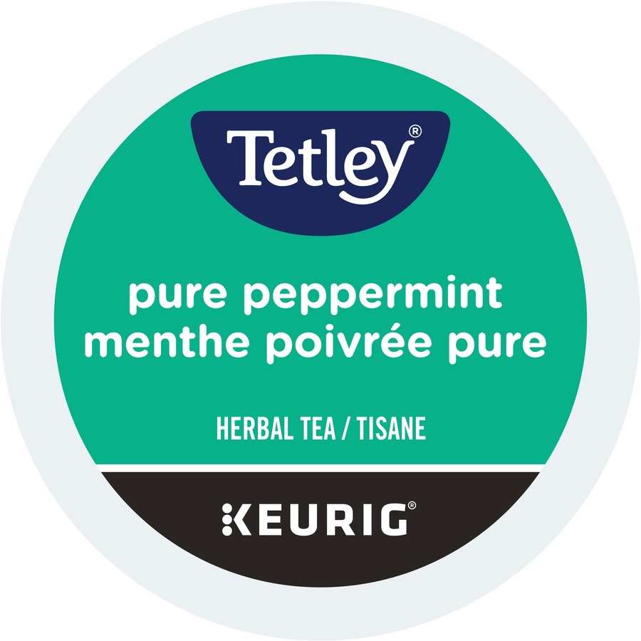 Tetley Pure Peppermint Herbal Tea K-Cups - 24 / Box - Single Serve Pods - TAT8112817