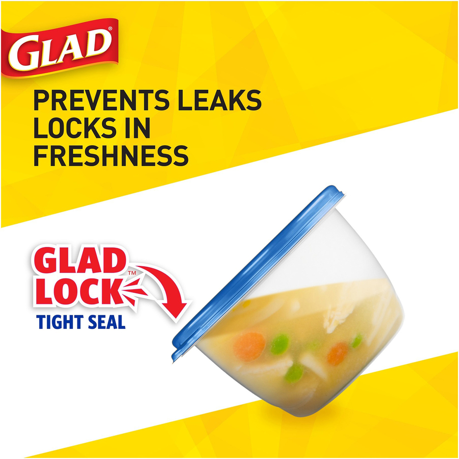 Glad Gladware Mini Round - Plastic Bowl - Food - Dishwasher Safe - Microwave Safe - Clear - 8 Piece(s) / Set - Food Storage Bags/Wraps - CLO70346ARGN