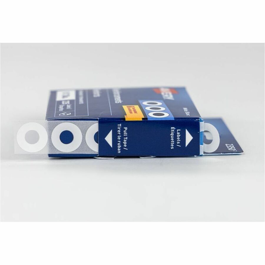 Renforts de trous Autocollants blancs 1/4" Diametre