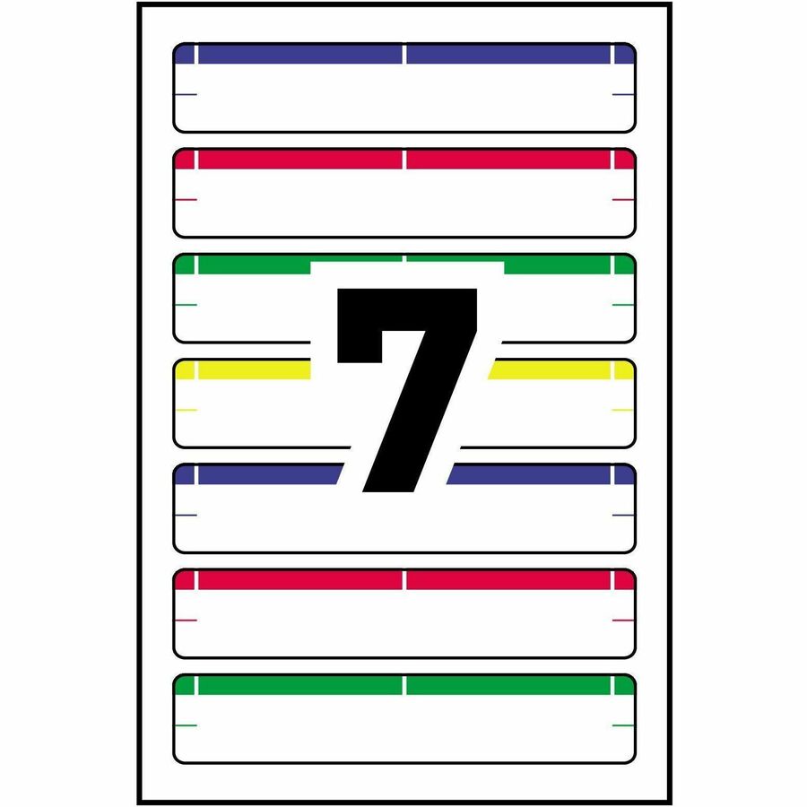 Avery&reg; File Folder Labelsfor Laser and Inkjet Printers, 3-1/2" x 1/3" , Assorted