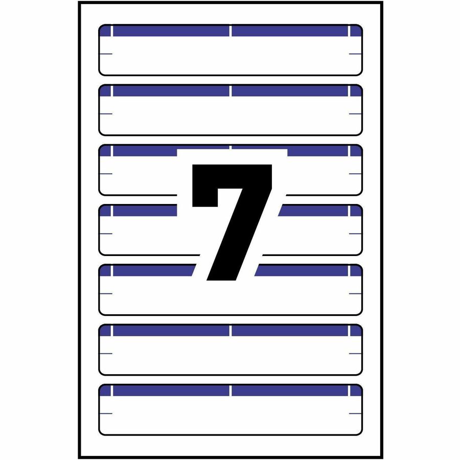 Avery&reg; File Folder Labelsfor Laser and Inkjet Printers, 3-1/2" x 1/3" , Blue