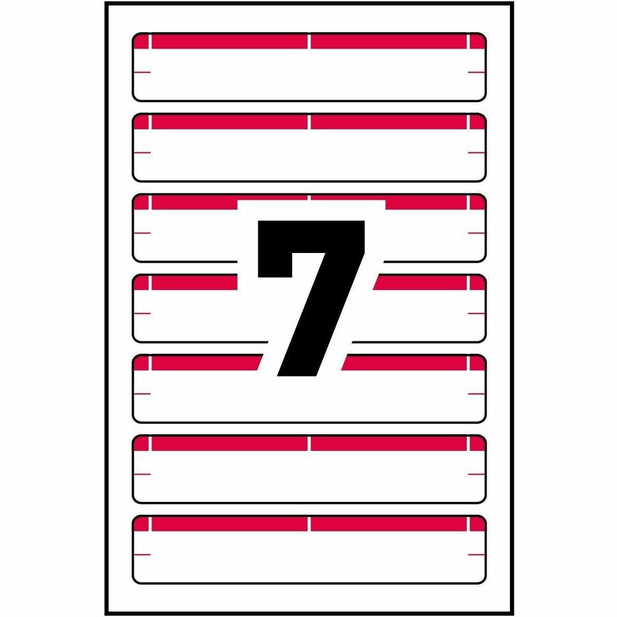 Avery&reg; File Folder Labelsfor Laser and Inkjet Printers, 3-1/2" x 1/3" , Red