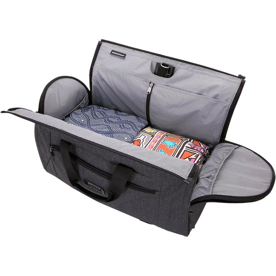 Swissgear Getaway SW22312005 Carrying Case (Duffel) Luggage, Travel Essential - Dark Gray - Polyester - Shoulder Strap, Telescoping Handle - 10.50" (266.70 mm) Height x 21" (533.40 mm) Width x 3" (76.20 mm) Depth - 1 Pack - Laptop Cases & Bags - HDLSW22312005