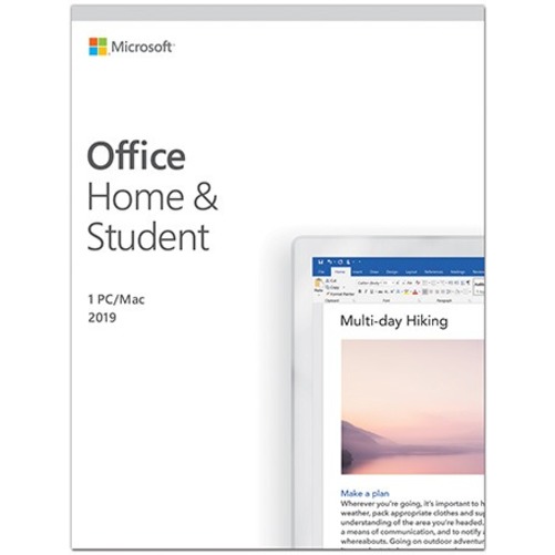 Microsoft Office 2019 Home & Student - Box Pack - 1 PC/Mac - Medialess - English - PC, Intel-based Mac