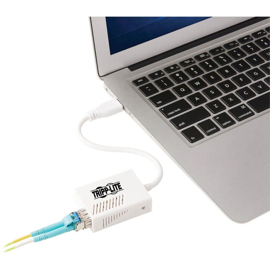 Tripp Lite by Eaton USB 2.0 Ethernet NIC Adapter - 10/100 Mbps 100Base-FX LC Multimode Fiber White