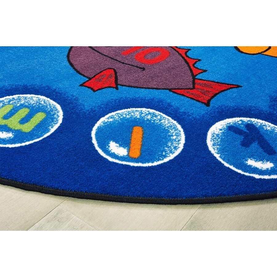 Carpets for Kids Fishing for Literacy - 108" (2743.20 mm) Length x 72" (1828.80 mm) Width - Rectangle - Yarn - Rugs - CPT6815