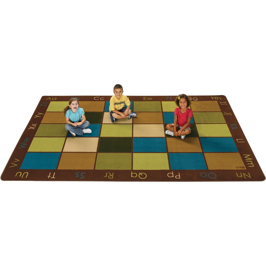 Carpets for Kids Nature's Colors Seating Rug - 13 ft (3962.40 mm) Length x 100" (2540 mm) Width - Rectangle - Yarn - Rugs - CPT18134