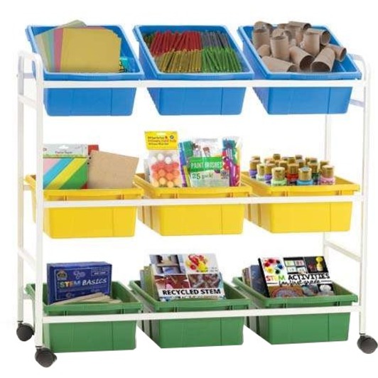 Copernicus Leveled Reading Book Browser 9 - 40.82 kg Capacity - 4 Casters - 2" (50.80 mm) Caster Size - x 40.5" Width x 15.8" Depth x 36.5" Height - 1 Each - Carts - CPNBB0059