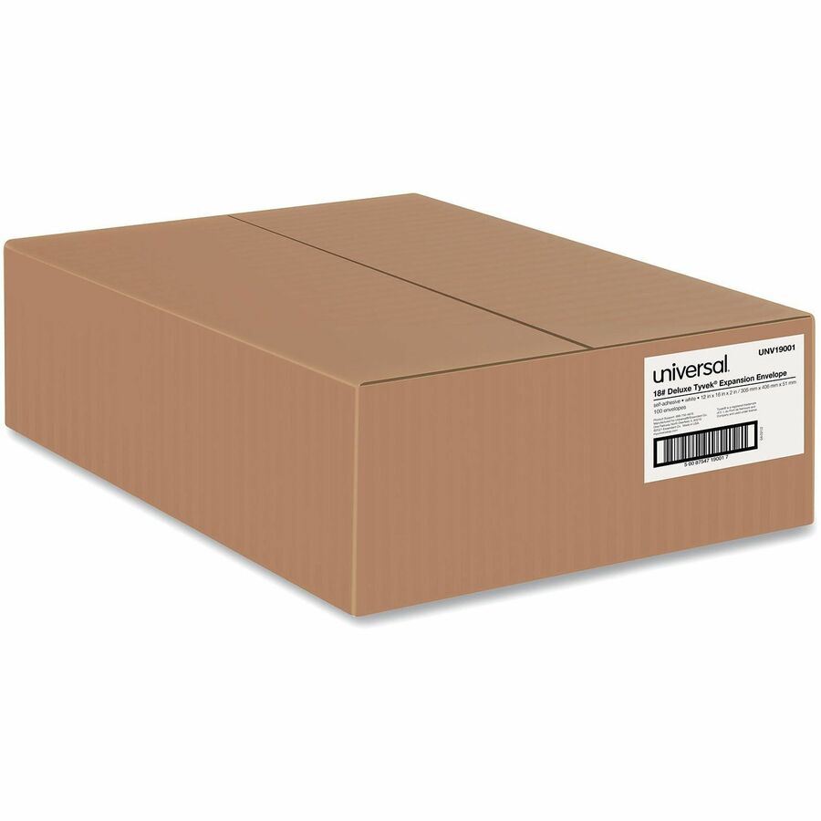 Universal Envelope - Catalog - #15 1/2 - 18 lb - Self Adhesive - White - Tyvek - 100 / Box