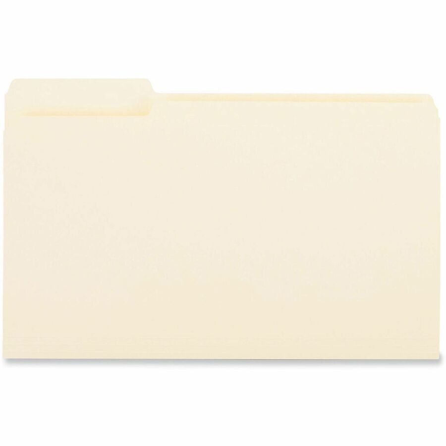 Universal 1/3 Tab Cut Legal Top Tab File Folder - 8 1/2" x 14" - 3/4" Expansion - Left Tab Position - 11 pt. - Manila - 100 Box