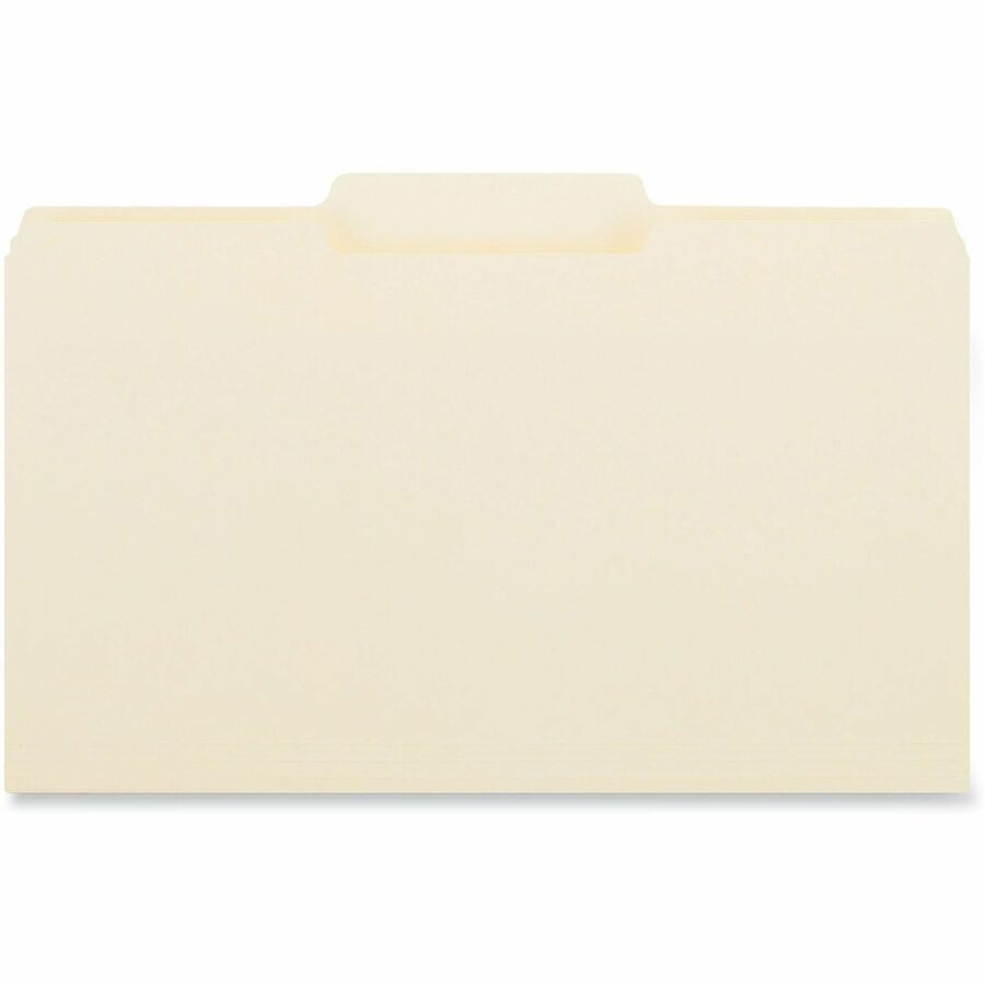 Universal 1/3 Tab Cut Legal Top Tab File Folder - 8 1/2" x 14" - 3/4" Expansion - Center Tab Position - 11 pt. - Manila - 100 Box