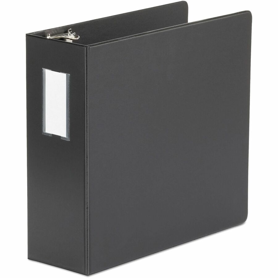 Universal Ring Binder - 4" Binder Capacity - Letter - 8 1/2" x 11" Sheet Size - 775 Sheet Capacity - 3 Ring(s) - Fastener(s): Ring - Pocket(s): 2, Inside Front & Back - Polypropylene - Black - Non-stick - 1 Each