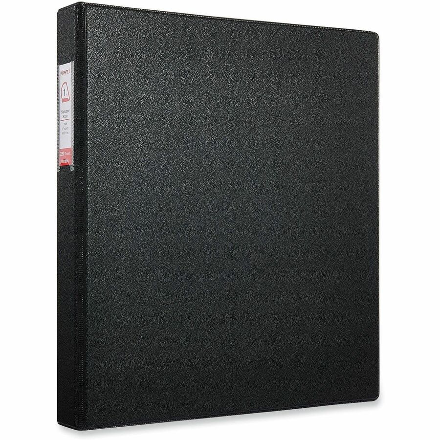 Universal Ring Binder - 1" Binder Capacity - Letter - 8 1/2" x 11" Sheet Size - 220 Sheet Capacity - 3 Ring(s) - Fastener(s): Ring - Pocket(s): 2, Inside Front & Back - Polypropylene - Black - Non-stick - 1 Each