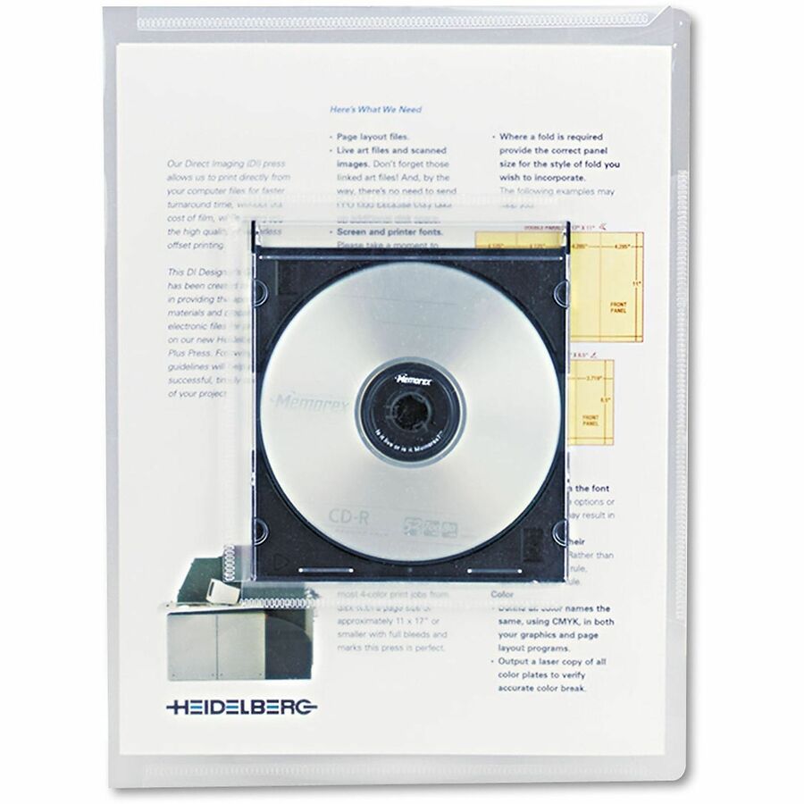 Universal Letter Project File - 8 1/2" x 11" - Plastic, Polypropylene - Clear - Unpunched - 25 Pack