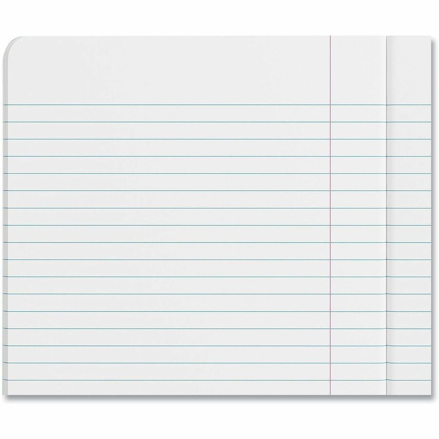 Universal Notebook - 1 Subject(s) - 100 Sheets - Sewn - Medium Ruled, College Ruled Front Ruling - 15 lb Basis Weight - 9.75" Height x 7.5" Width - White Paper - Black Marble Chipboard Cover