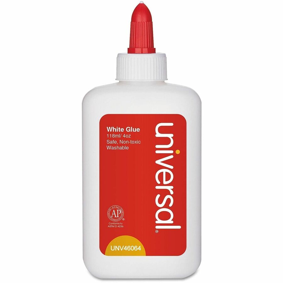 Universal All Purpose Glue - 4 fl oz - Clear, White - 3 / Pack