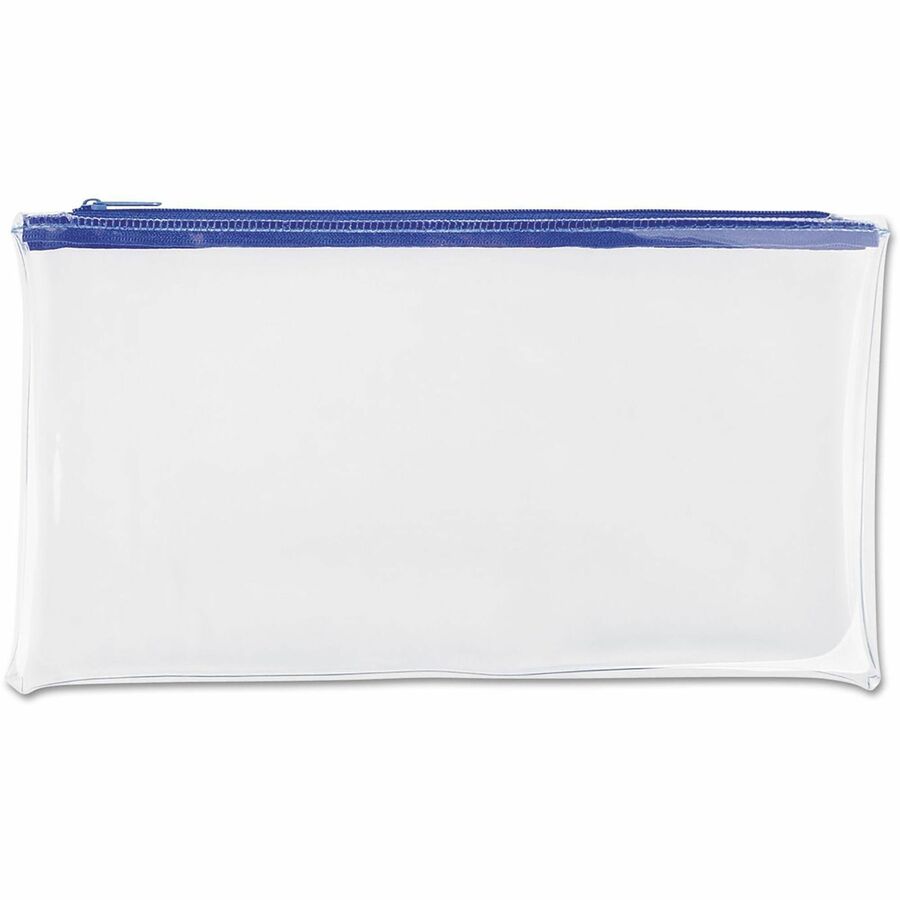 Universal Carrying Case (Wallet) Cash - Blue, Clear - Plastic Body - 6" Height x 11" Width - 2 Pack