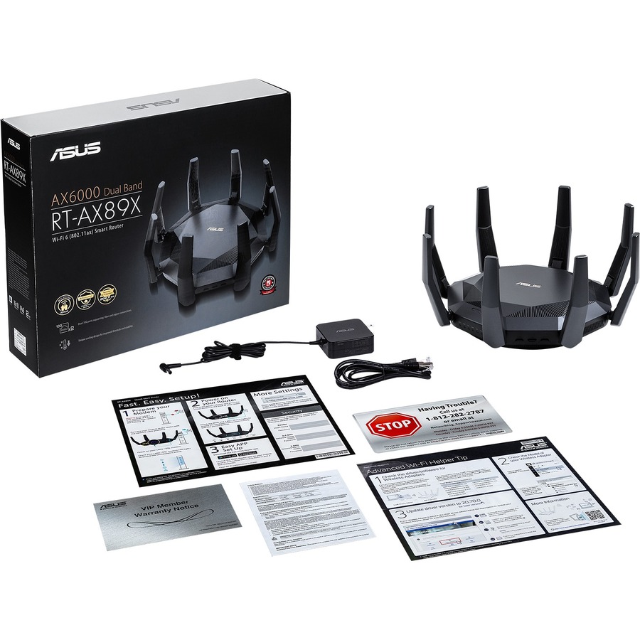 Asus RT-AX89X Wi-Fi 6 IEEE 802.11ax Ethernet Modem/Wireless Router