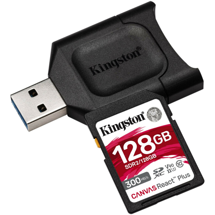 Kingston Canvas React Plus 128 GB Class 10/UHS-II (U3) SDXC