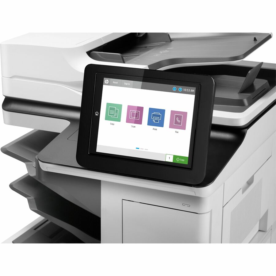 HP LaserJet Enterprise M634z Laser Multifunction Printer-Monochrome-Copier/Fax/Scanner-55 ppm Mono Print-1200x1200 dpi Print-Automatic Duplex Print-300000 Pages-2300 sheets Input-600 dpi Optical Scan-Wireless LAN-Mopria-Wi-Fi Direct