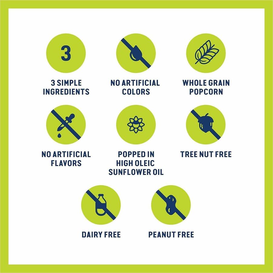 SkinnyPop Original Popped Popcorn - Gluten-free, Dairy-free, Peanut-free, Tree-nut Free, Preservative-free, No Artificial Flavor, Trans Fat Free - Original - 0.65 oz - 24 / Box