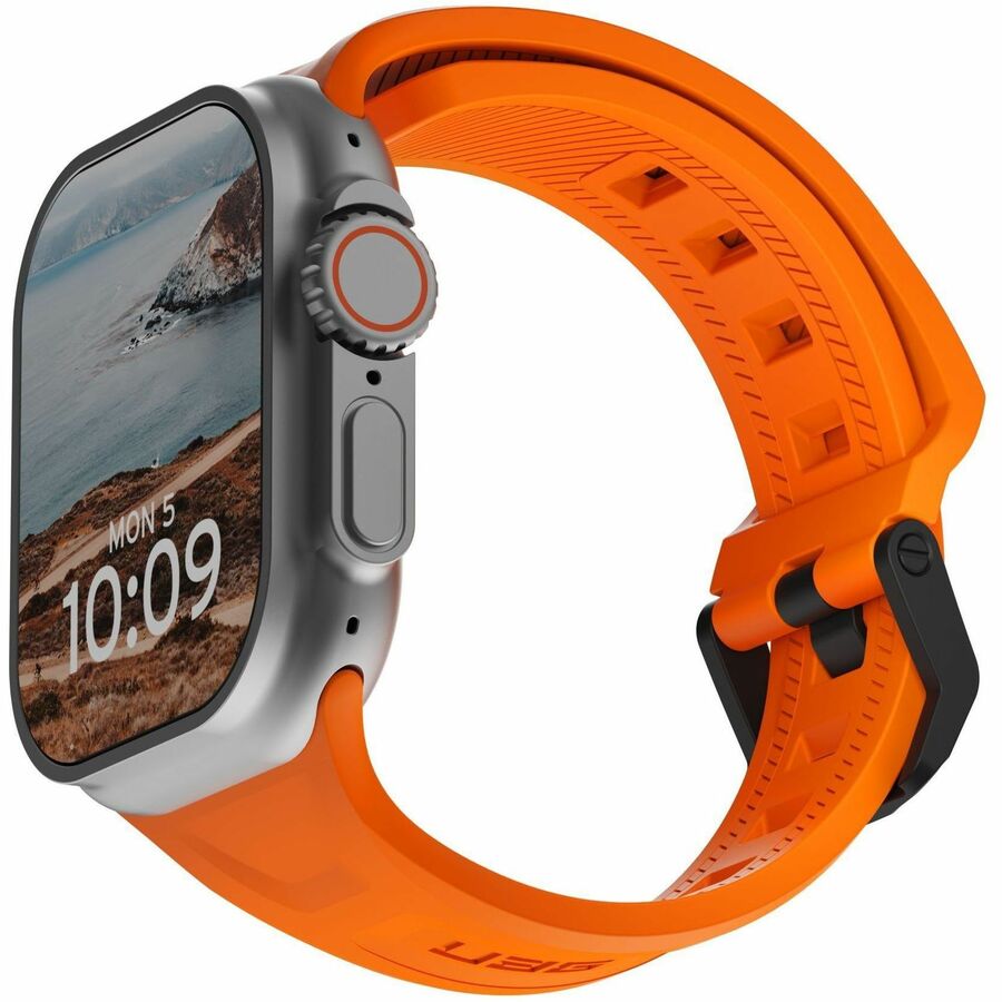 Urban Armor Gear Scout Smartwatch Band - Orange - Silicone, Stainless Steel