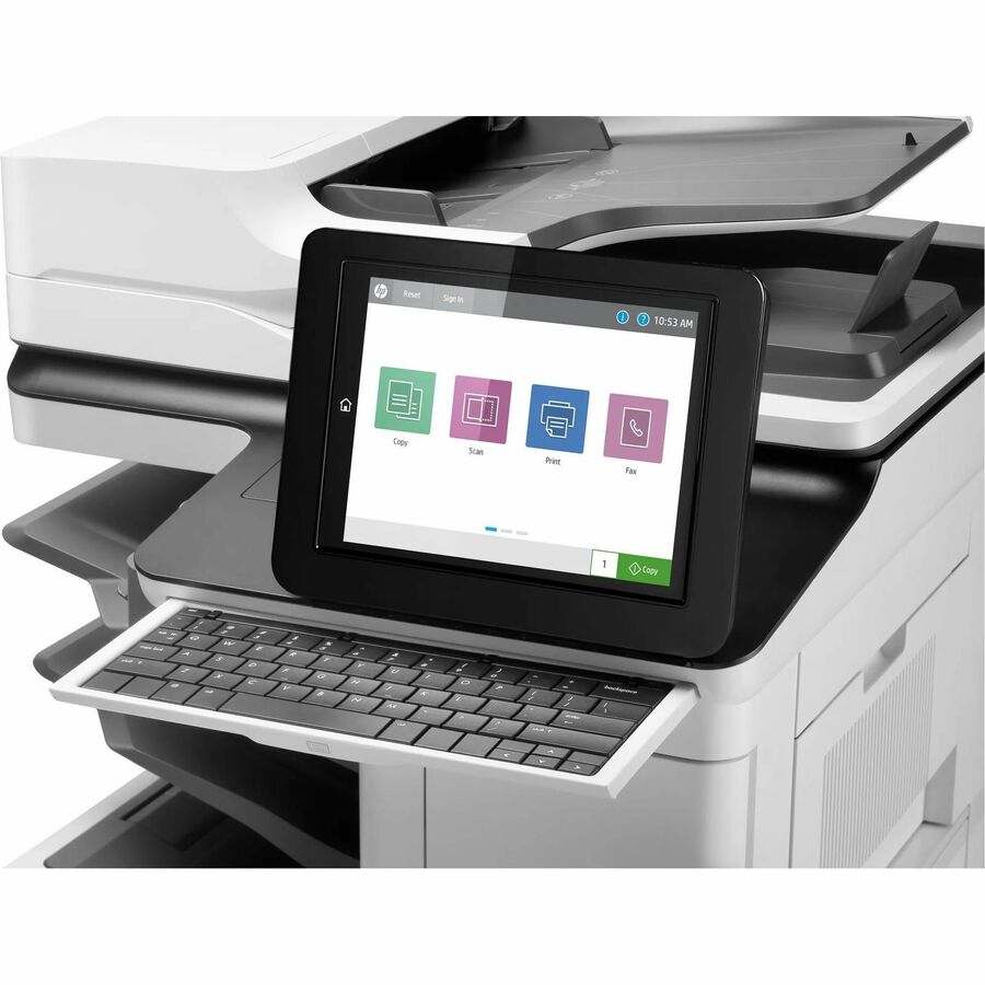 HP LaserJet M635 M635z Laser Multifunction Printer-Monochrome-Copier/Fax/Scanner-65 ppm Mono Print-1200x1200 Print-Automatic Duplex Print-300000 Pages Monthly-3200 sheets Input-Color Scanner-600 Optical Scan-Monochrome Fax-Gigabit Ethernet