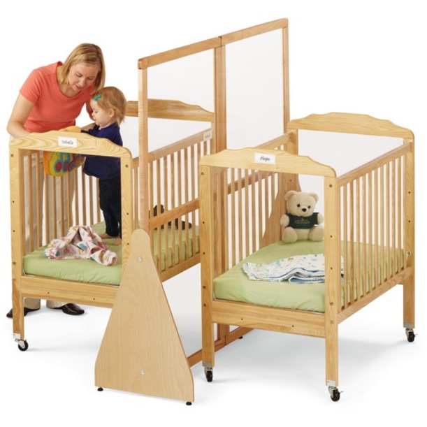 Jonti-Craft See-Thru Large Crib and Space Divider - Large x 20" Width x 63" Depth x 59.5" Height - Hard Maple - Cribs & Accessories - JNT1655JC