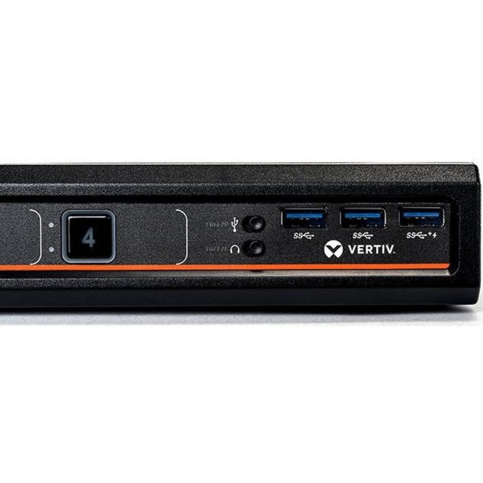 Vertiv Avocent Commercial MultiViewer KVM Switch | 4 port | Dual AC Power