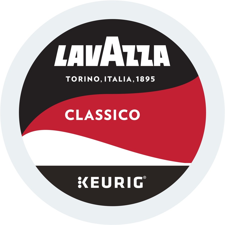 Lavazza Coffee K-Cup - Compatible with Keurig Brewer - Classico - 24 / Box - Single Serve Pods - KEU6354024
