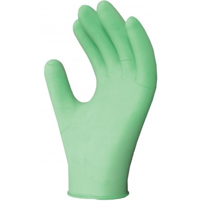 RONCO ALOE Synthetic Disposable Gloves - Medium Size - Green - Disposable, Powder-free, Durable, Flexible, Beaded Cuff, Ambidextrous, Latex-free, Comfortable - For Automotive, Dental, Environmental Service, Food, Beverage, Cosmetology, Electronic Repair/M - Gloves - RON637