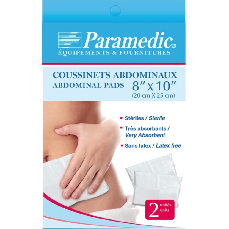 Paramedic - Coussinets abdominaux 8" X 10" (2)