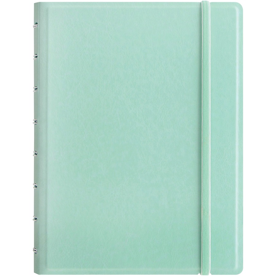 Filofax Classic Pastels Notebook - 112 Sheets - Twin Wirebound - Ruled - 8 1/4" x 5 3/4" - Cream Paper - Movable Index, Storage Pocket, Page Marker - Recycled - 1Each -  - BLIB115052U