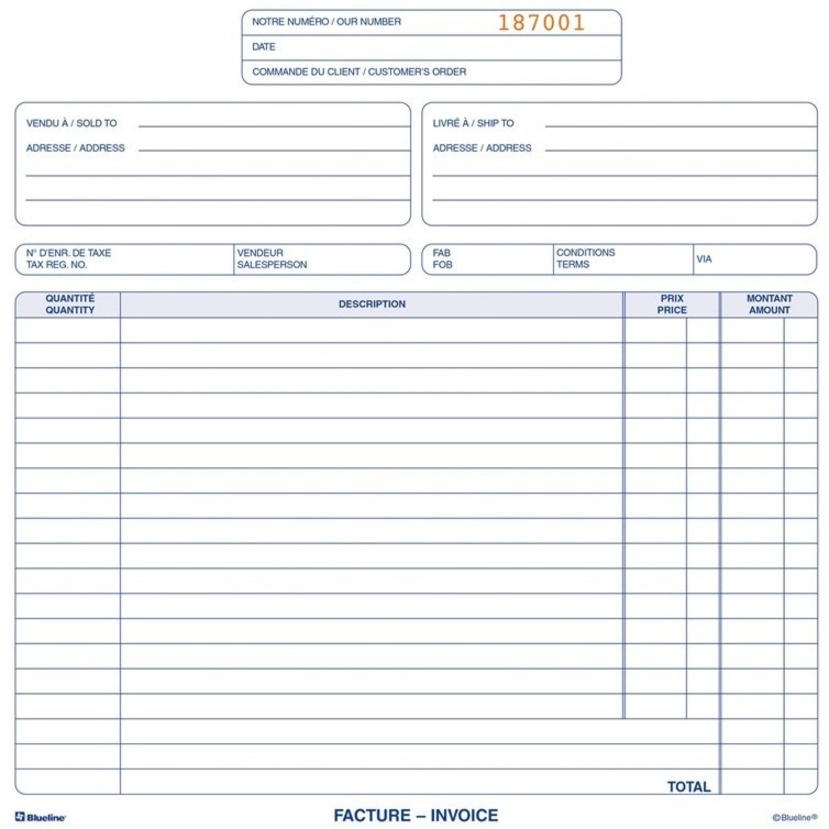 INVOICEER - NOTEBOOK OF 50 INVOICES WITH DOUBLE - ELVE - 10x14 cm