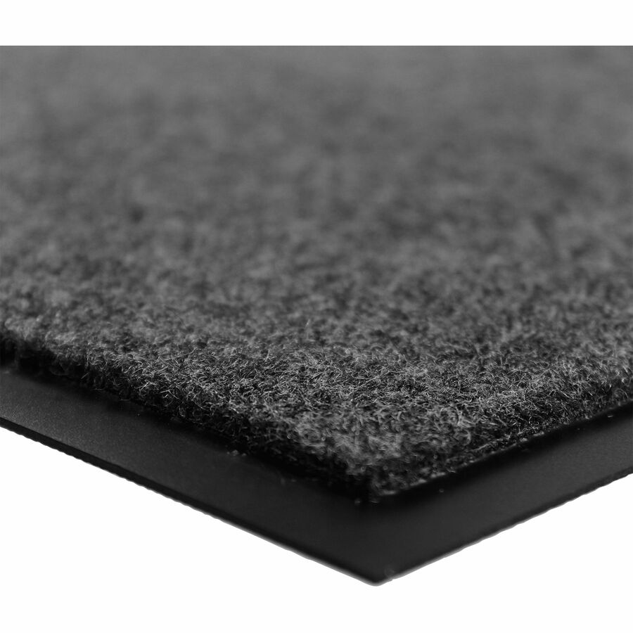 Sparco Floor Mat - Floor - 72" (1828.80 mm) Length x 48" (1219.20 mm) Width - Rectangle - Ribbed Fibre Pattern - Olefin - Black - Indoor Mats - FLRFECOL4872B