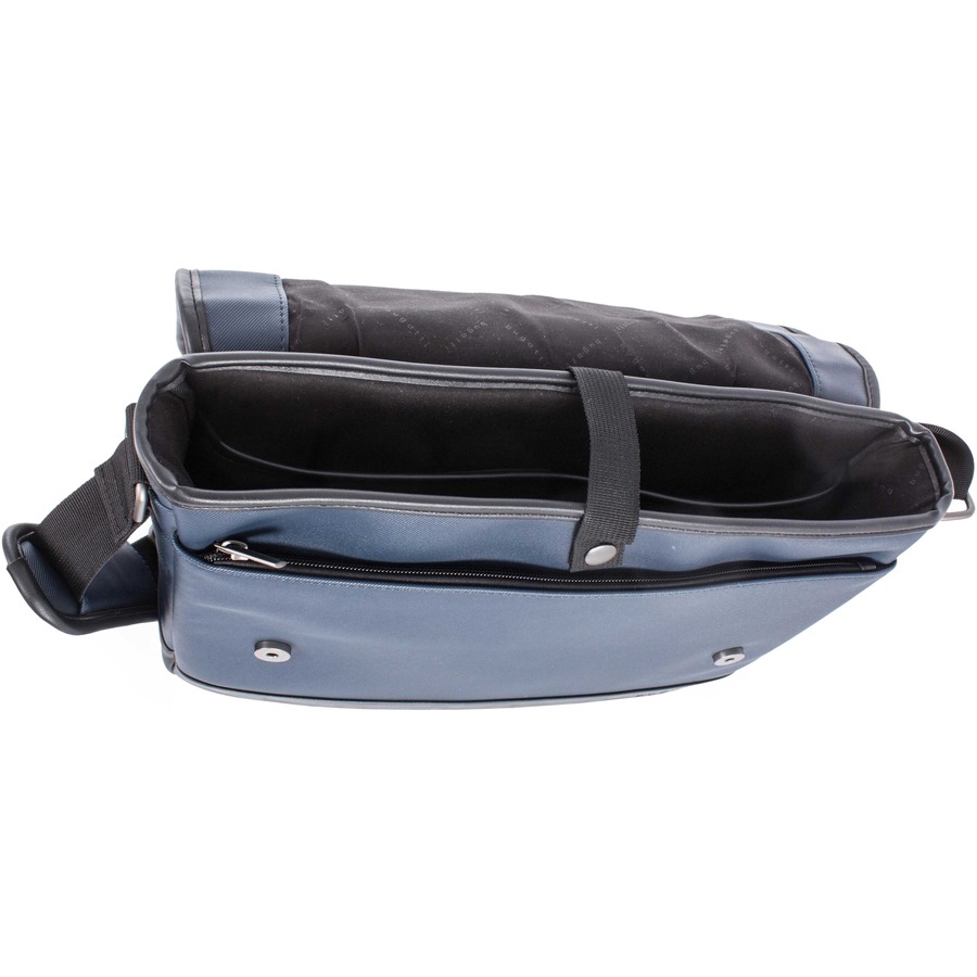 bugatti Carrying Case (Briefcase) for 14" Notebook - Navy - Polyurethane - Shoulder Strap - 10.50" (266.70 mm) Height x 15" (381 mm) Width x 3" (76.20 mm) Depth - 1 Pack -  - BUG574434