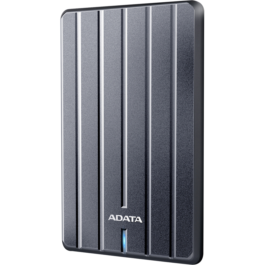 Adata HC660 1 TB Portable Hard Drive - 2.5" External - Gray - USB 3.1 - 256-bit Encryption Standard