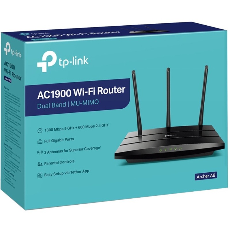 TP-Link Archer A8 - Wi-Fi 5 IEEE 802.11ac Ethernet Wireless Router