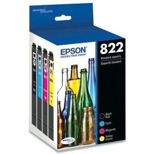 Epson T822 Original Standard Yield Inkjet Ink Cartridge - Combo Pack - CMYK - 1 Each