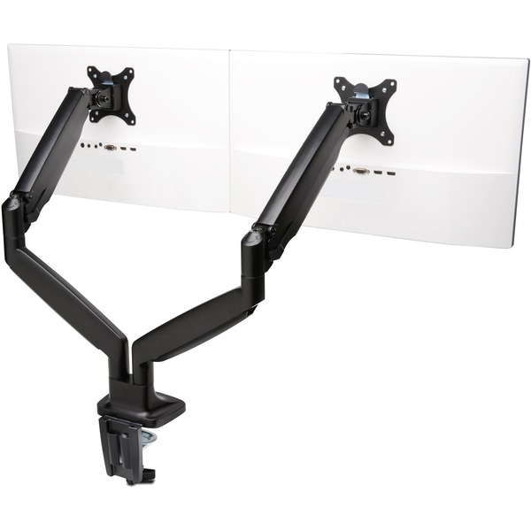 One-Touch Height Adjustable Dual Monitor Arm - Black