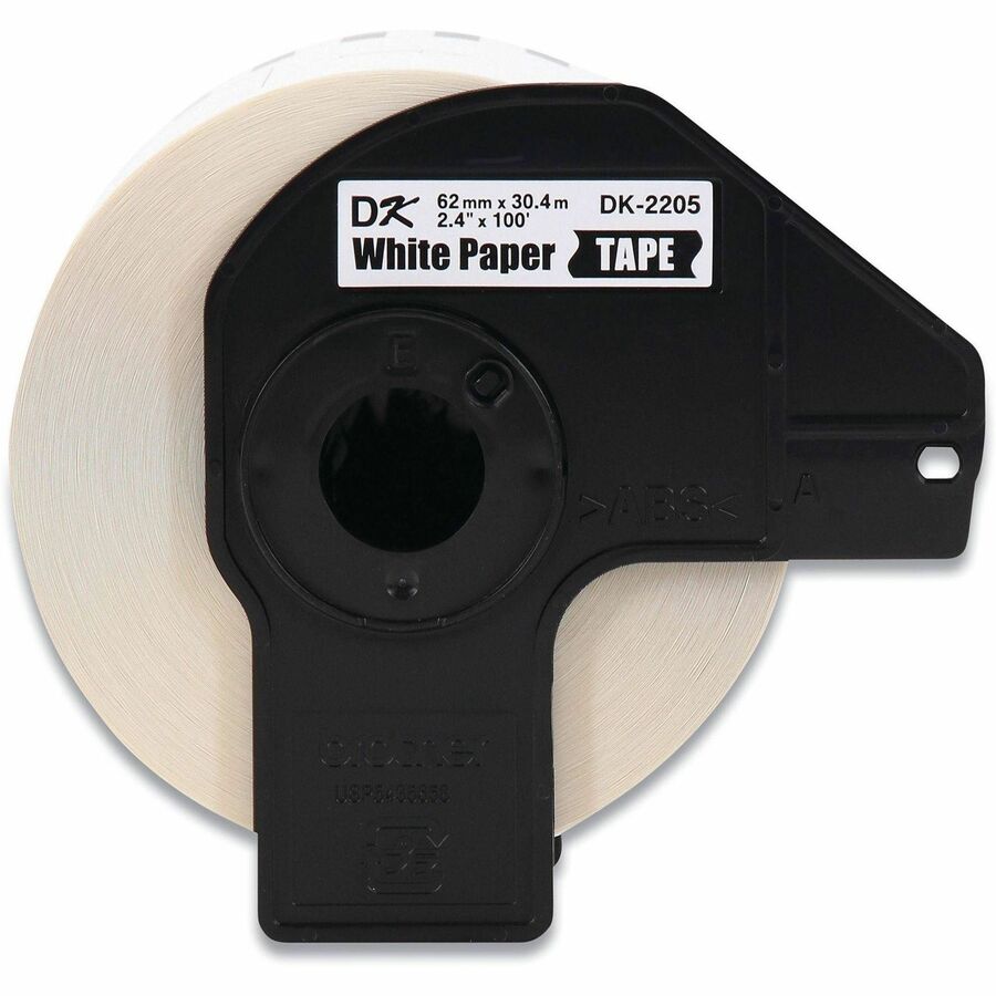 Brother DK Multipurpose Label - 2 2/5" Width - Rectangle - Thermal - Black on White - Paper - 3 / Pack