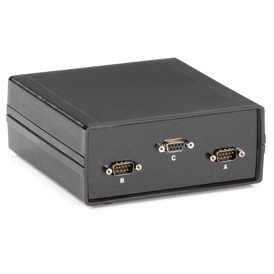 Black Box DB9 2-to-1 Manual Desktop Switch - MMF All Leads - 3 x Serial Port - Manual - TAA Compliant
