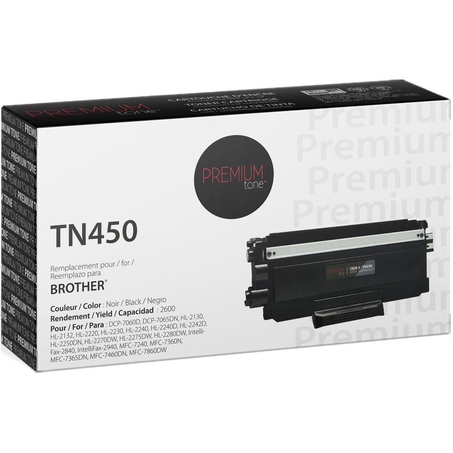 Cartouche de toner à haut rendement compatible (Alternative à Brother TN450) - Premium Tone