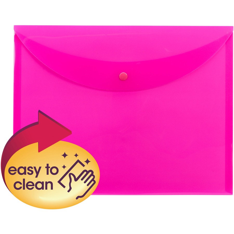 Smead Letter File Wallet - 8 1/2" x 11" - Pink - 10 / Box