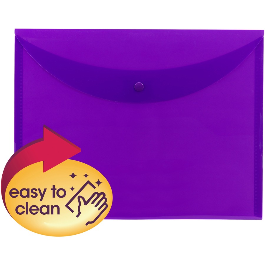 Smead Letter File Wallet - 8 1/2" x 11" - Purple - 10 / Box