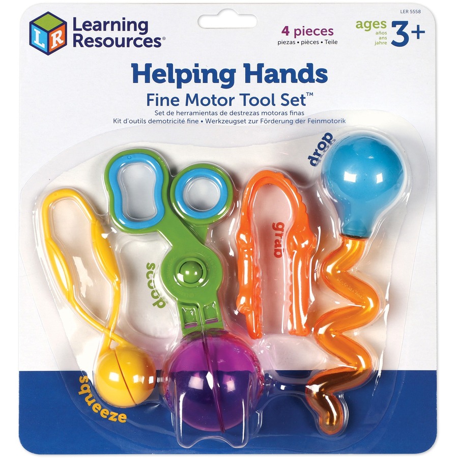 Learning Resources Helping Hands Fine Motor Tool Set - Skill Learning: Tool, Muscle, Writing - 3 Year & Up - Creative Learning - LRN5558